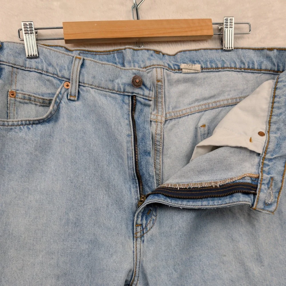 VTG Levi's 505 Jeans Men's 38x32 Blue Regular Fit Straight Leg Orange Tab 90s